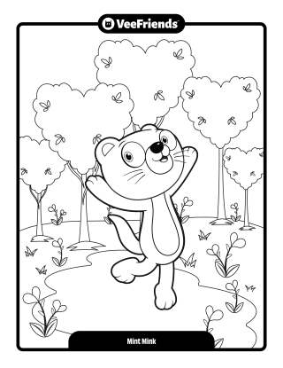Mint Mink Coloring Page