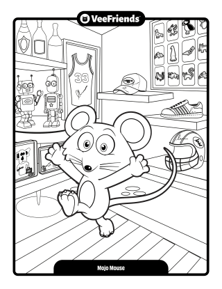 Mojo Mouse Coloring Page