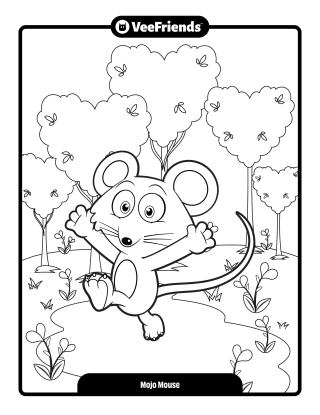 Mojo Mouse Coloring Page