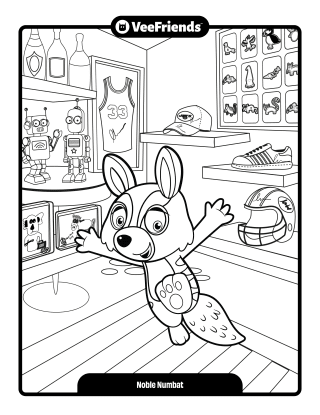 Noble Numbat Coloring Page