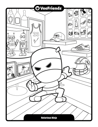 Notorious Ninja Coloring Page