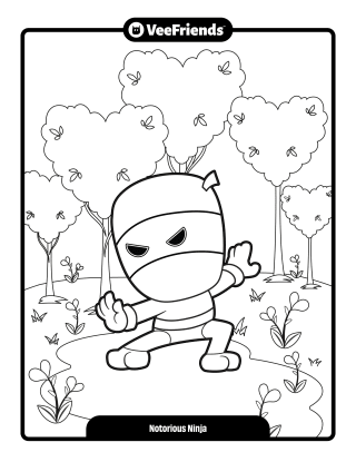 Notorious Ninja Coloring Page