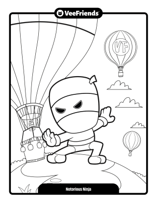 Notorious Ninja Coloring Page