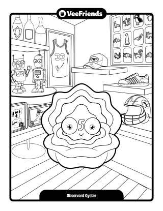 Observant Oyster Coloring Page