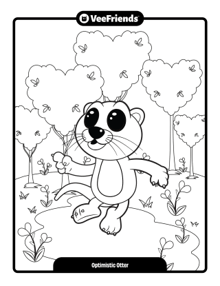 Optimistic Otter Coloring Page