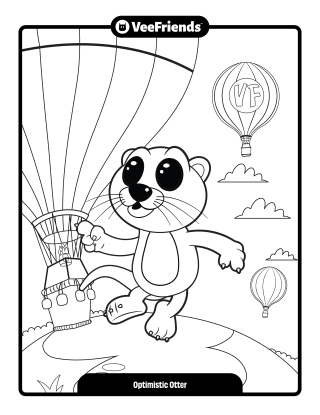 Optimistic Otter Coloring Page