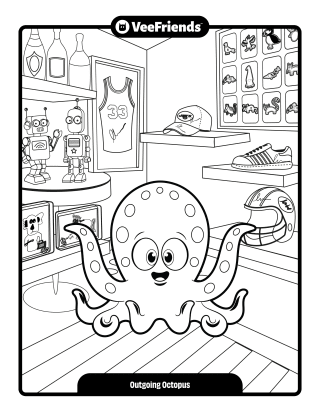 Outgoing Octopus Coloring Page