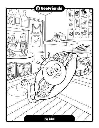 Pea Salad Coloring Page