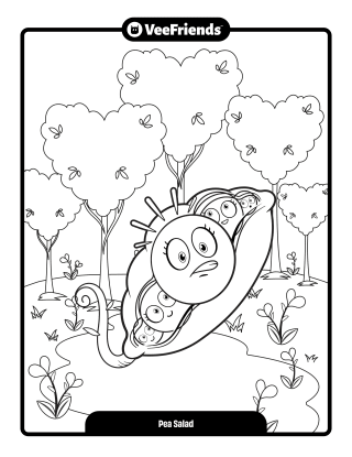 Pea Salad Coloring Page