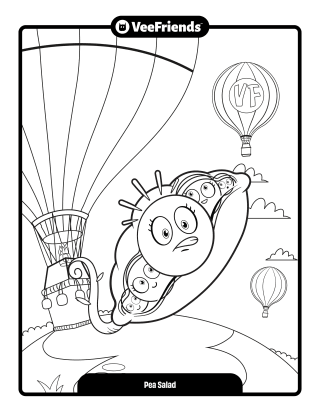 Pea Salad Coloring Page