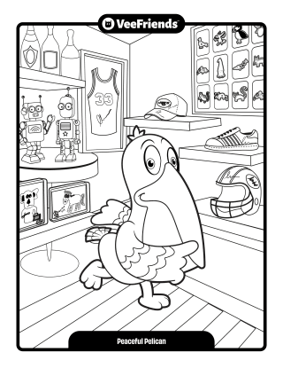 Peaceful Pelican Coloring Page