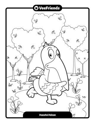 Peaceful Pelican Coloring Page