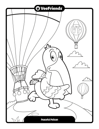 Peaceful Pelican Coloring Page