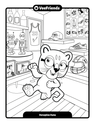 Perceptive Puma Coloring Page