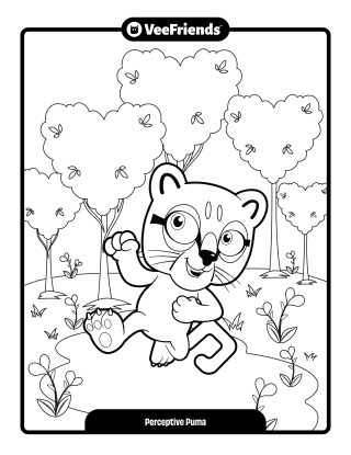 Perceptive Puma Coloring Page