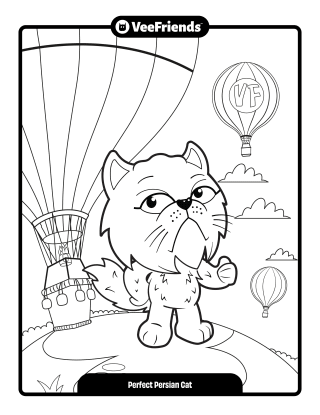Perfect Persian Cat Coloring Page