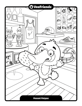 Pleasant Platypus Coloring Page