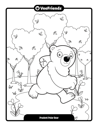 Prudent Polar Bear Coloring Page