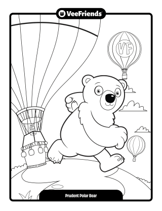 Prudent Polar Bear Coloring Page