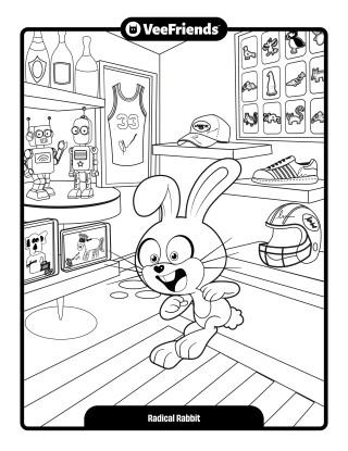 Radical Rabbit Coloring Page