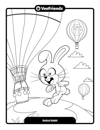 Radical Rabbit Coloring Page