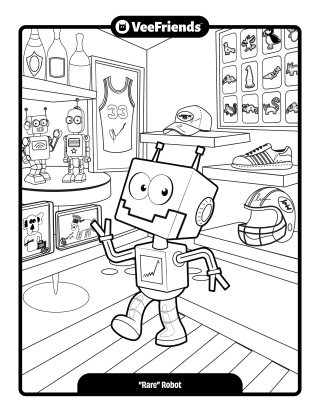 'Rare' Robot Coloring Page