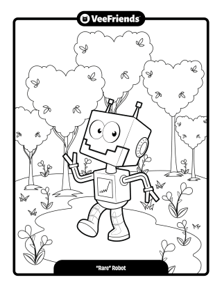'Rare' Robot Coloring Page