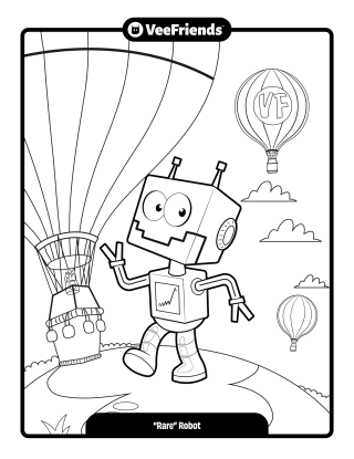 'Rare' Robot Coloring Page