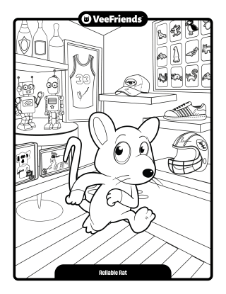 Reliable Rat Coloring Page