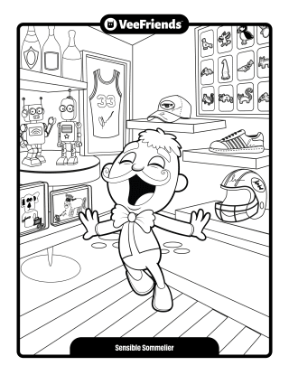 Sensible Sommelier Coloring Page
