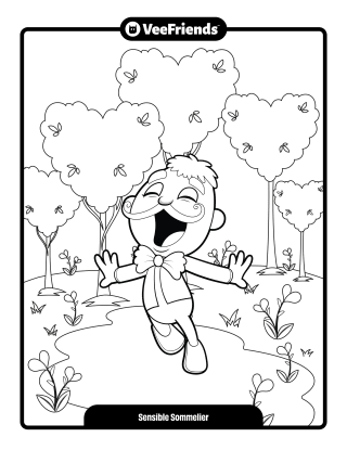 Sensible Sommelier Coloring Page