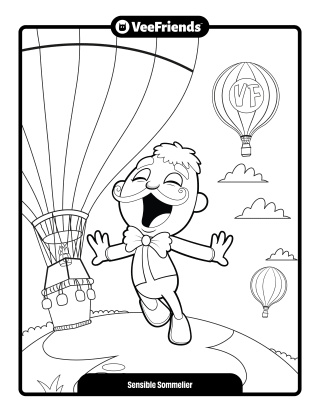 Sensible Sommelier Coloring Page
