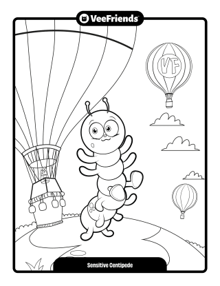 Sensitive Centipede Coloring Page