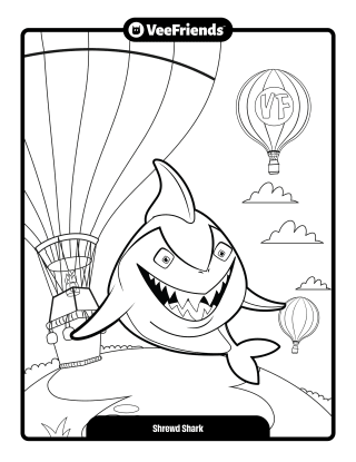 Shrewd Shark Coloring Page