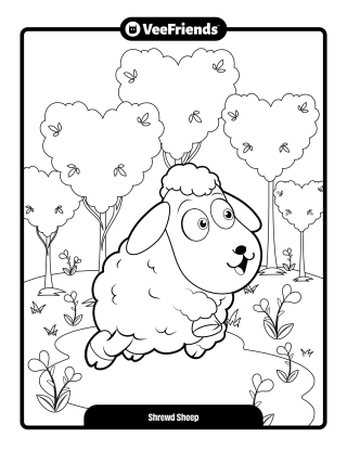 Shrewd Sheep Coloring Page