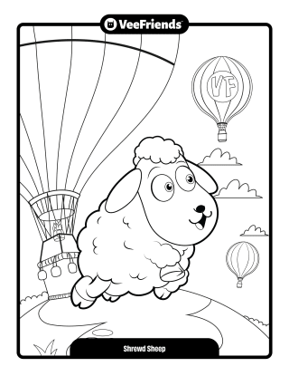 Shrewd Sheep Coloring Page
