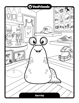 Slay'n Slug Coloring Page