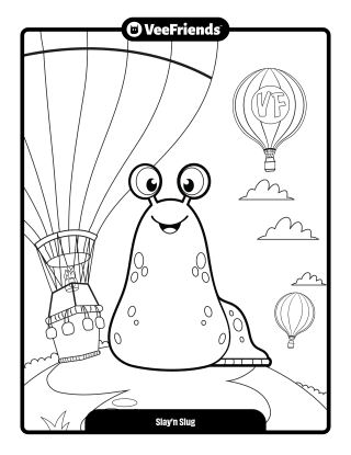 Slay'n Slug Coloring Page