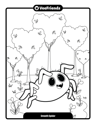 Smooth Spider Coloring Page