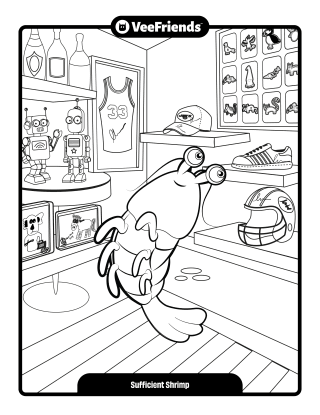 Sufficient Shrimp Coloring Page