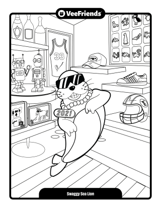 Swaggy Sea Lion Coloring Page