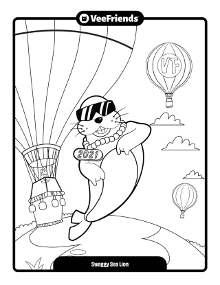 Swaggy Sea Lion Coloring Page