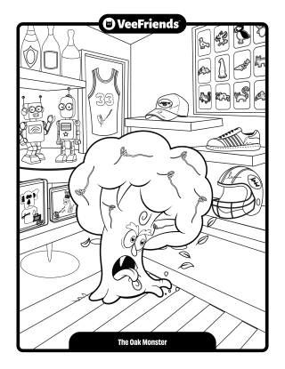 The Oak Monster Coloring Page