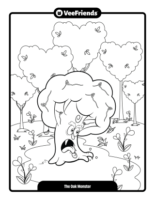 The Oak Monster Coloring Page