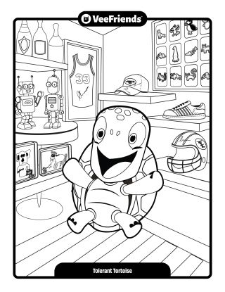 Tolerant Tortoise Coloring Page
