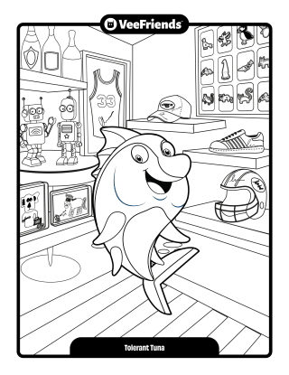 Tolerant Tuna Coloring Page