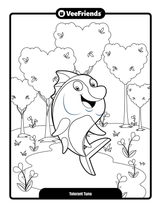 Tolerant Tuna Coloring Page