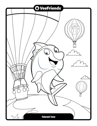 Tolerant Tuna Coloring Page