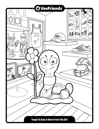Tough To Beat A Worm From The Dirt Coloring Page