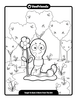 Tough To Beat A Worm From The Dirt Coloring Page